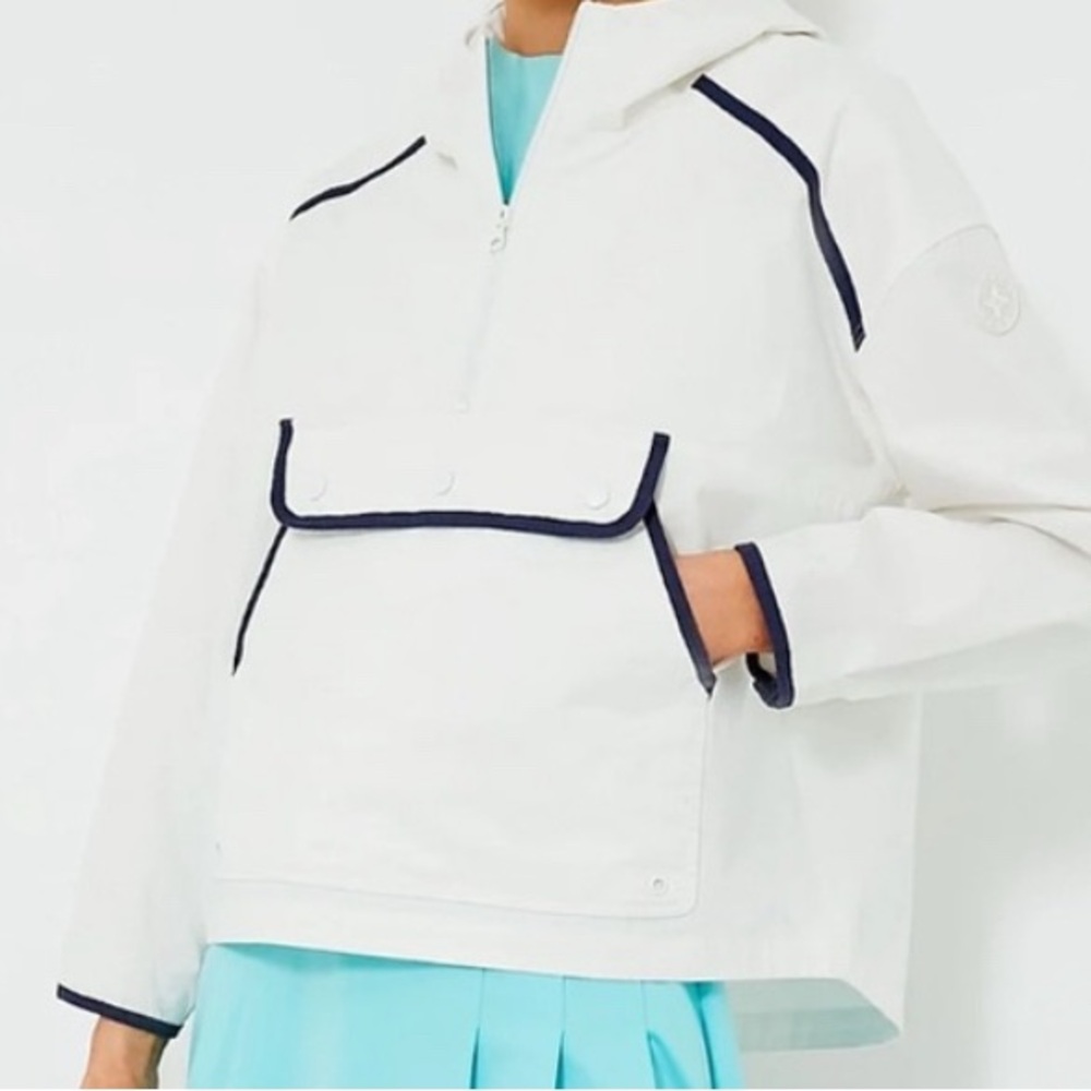 Tuckernuck White Jacket with Blue piping